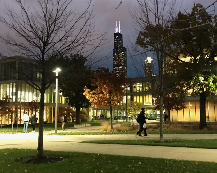 campus at night