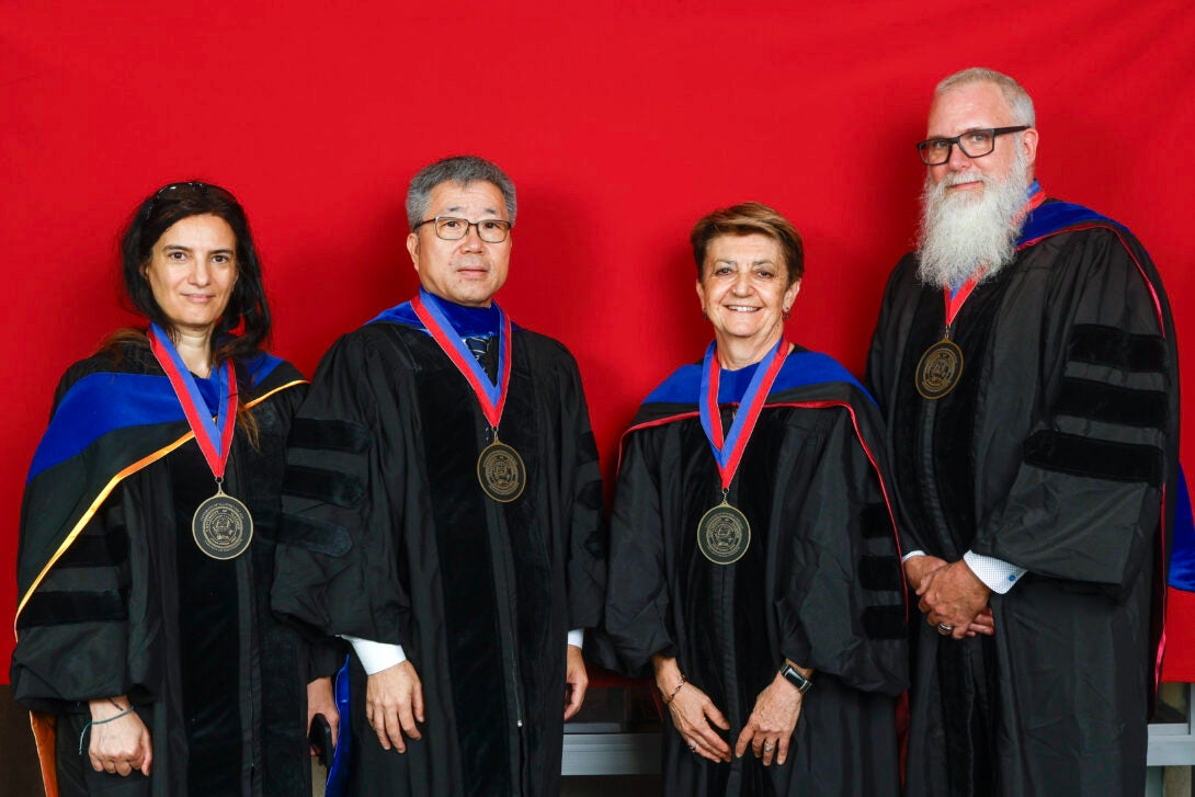 From left: Cornelia Caragea, Bing Liu, Barbara Di Eugenio, and Michael E. Papka